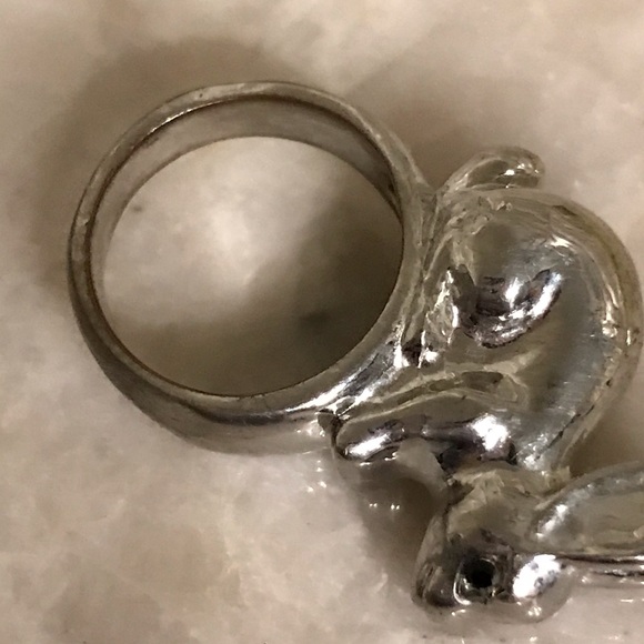 Silver Tone Rabbit 🐇 Ring - Picture 4 of 10